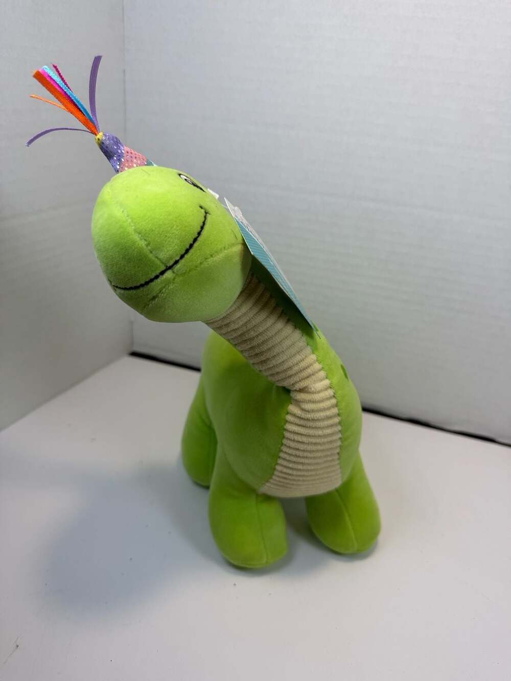 Way To Celebrate Green Dinosaur Dino Stuffed Animal Plush With Party Hat